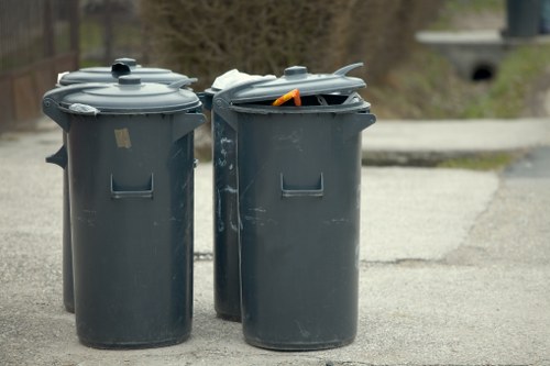 Variety of household items ready for rubbish clearance