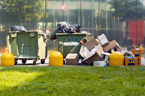 Team sorting and removing household items